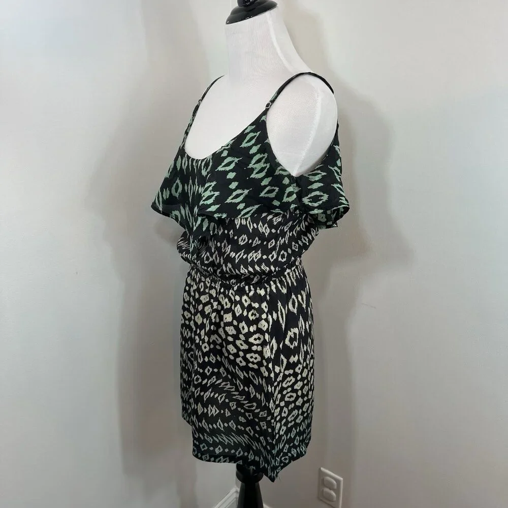 Gypsy 05 100% Silk Dress Womens XS Tie Dye Hippie Boho Festival Leopard Print